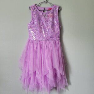 NWT! Nordstrom Zunie Girl Dress Girl's Purple Floral Knee Length Occasion.